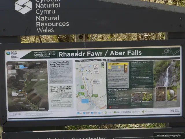 A view from Aber Falls, photographed during the visit, capturing the surrounding scenery and details.