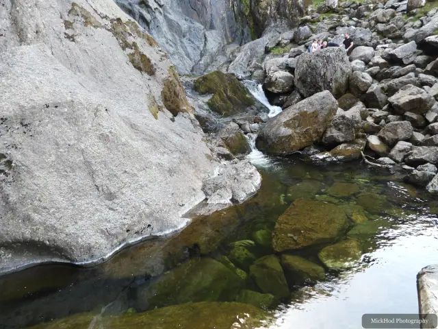 A view from Aber Falls, photographed during the visit, capturing the surrounding scenery and details.