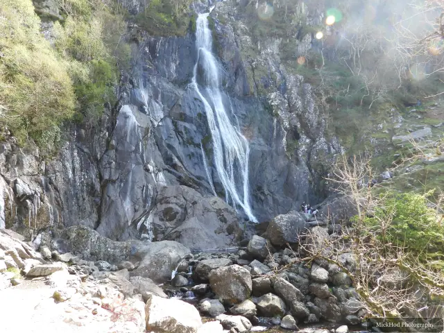 A view from Aber Falls Waterfall, photographed during the visit, capturing the surrounding scenery and details.