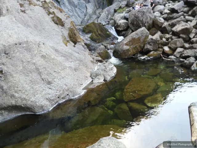 A view from Aber Falls Waterfall, photographed during the visit, capturing the surrounding scenery and details.