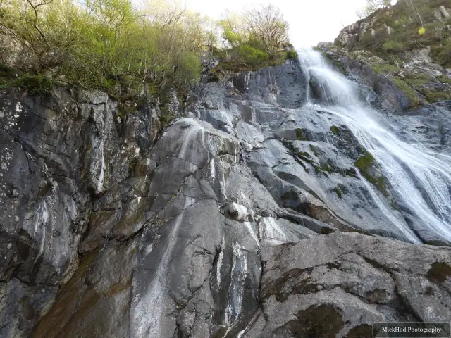 A view from Aber Falls Waterfall, photographed during the visit, capturing the surrounding scenery and details.