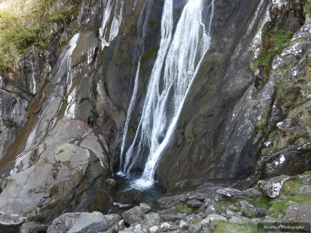 A view from Aber Falls Waterfall, photographed during the visit, capturing the surrounding scenery and details.