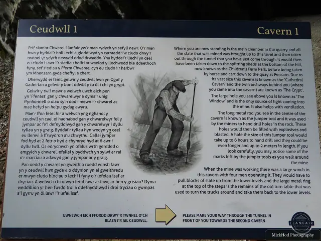 A view from Llanfair Slate Caverns, photographed during the visit, capturing the surrounding scenery and details.