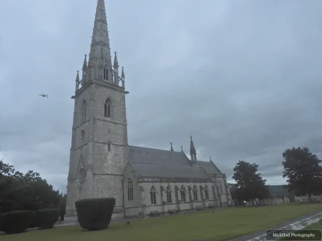 A view at St. Margaret's Church (Eglwys St Margaret), photographed during the visit.
