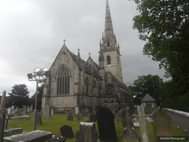 A view at St. Margaret's Church (Eglwys St Margaret), photographed during the visit.